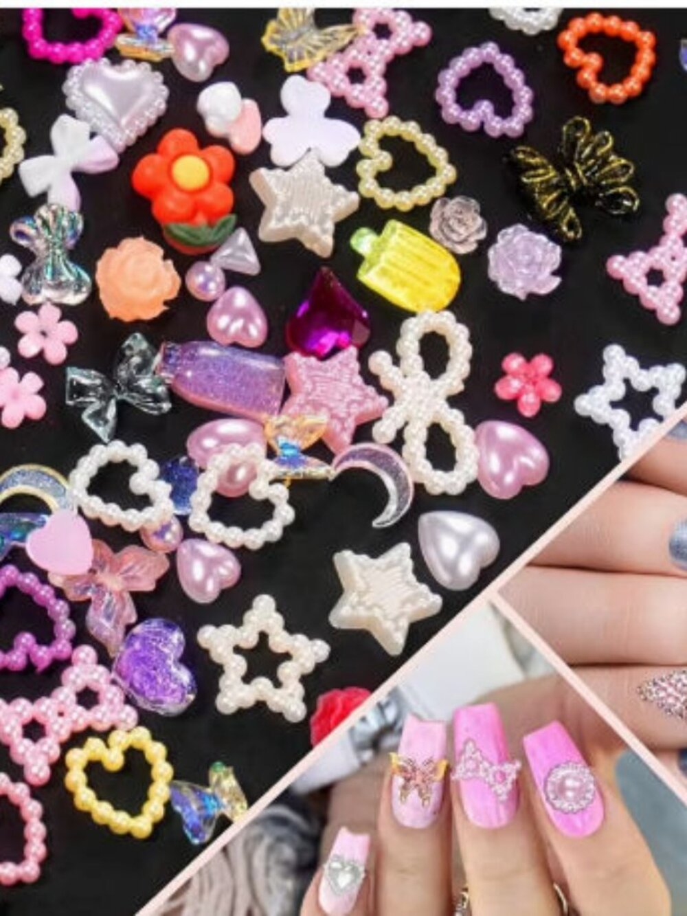 500 Piece Nail or Craft Charms